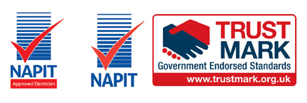 NAPIT approved electrician and TrustMark logos